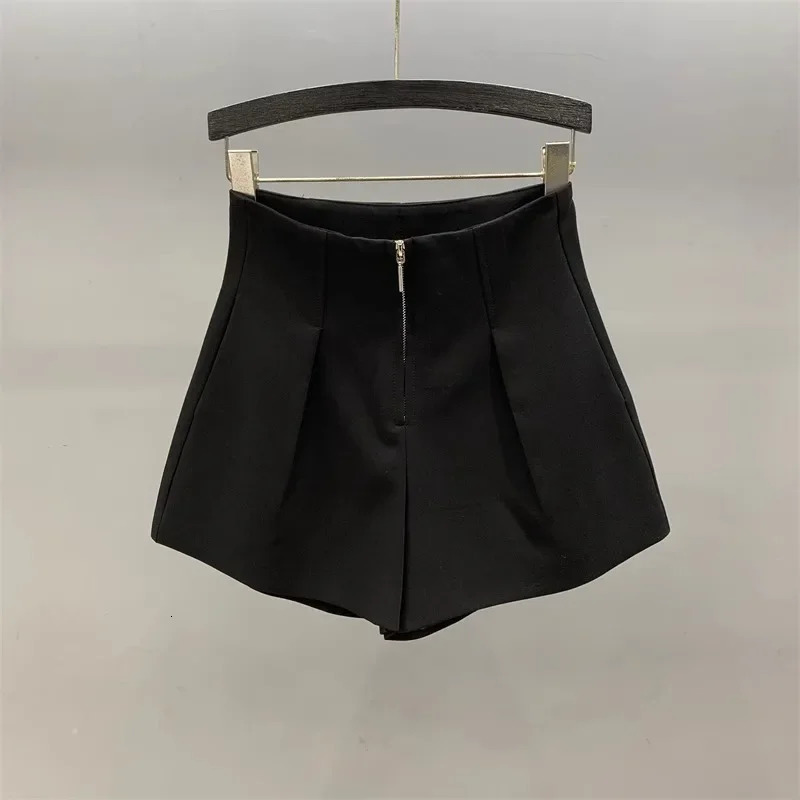 Womens High Waisted Zipper Denim Shorts Summer Loose Wide Leg Aline Pear Body Shape Tummy Control Casual Officewear 260924