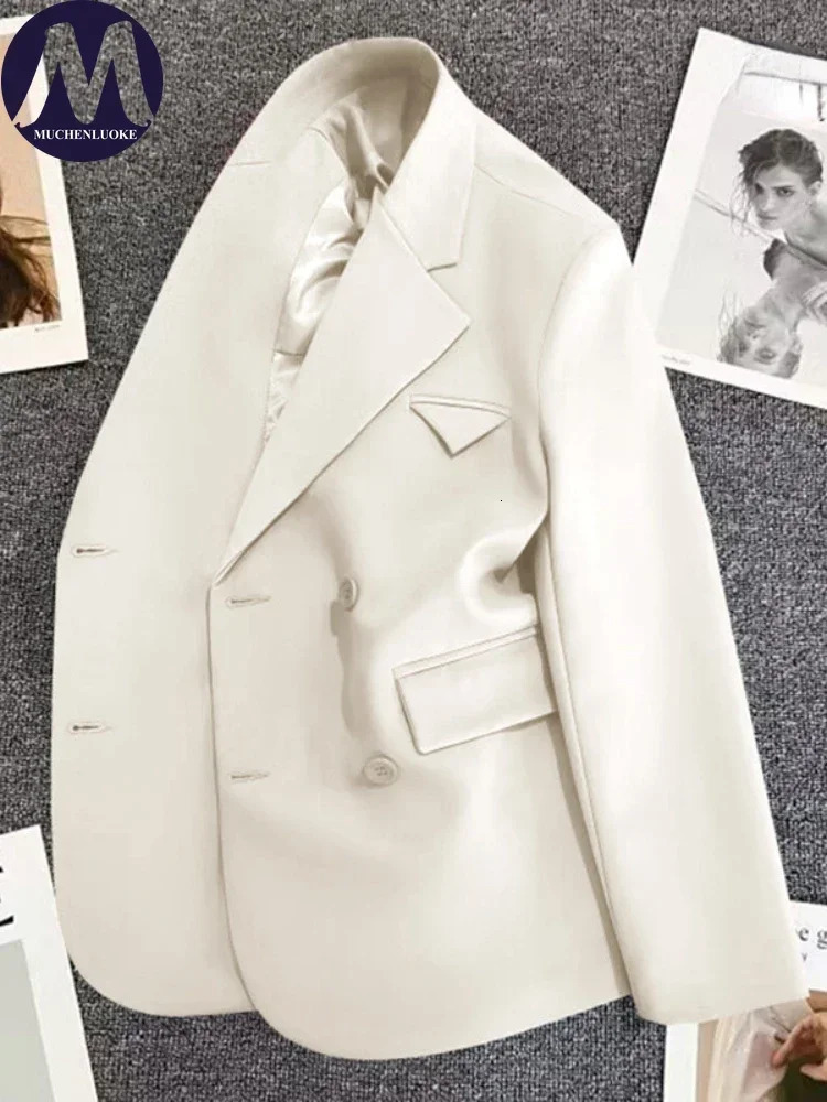 Womens Korean Fashion Long Sleeve Blazer Spring Autumn Casual Loose Office Coat Versatile Street Trend for Women 260924
