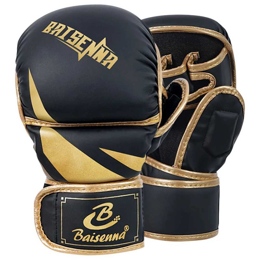 Gear Half Finger Boxing Protective Gloves Thickened Heavy Punching Bag Gloves PU Leather Boxing Training Accessories for Adult Children N260923
