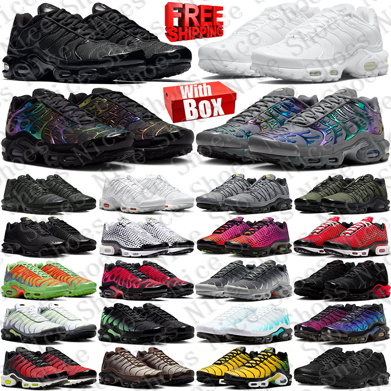 Free Shipping With Box Designer tn tns tnss plus utility sneakers Running Sport Shoes trainers for mens womens Triple Black chaussure zapatillas run