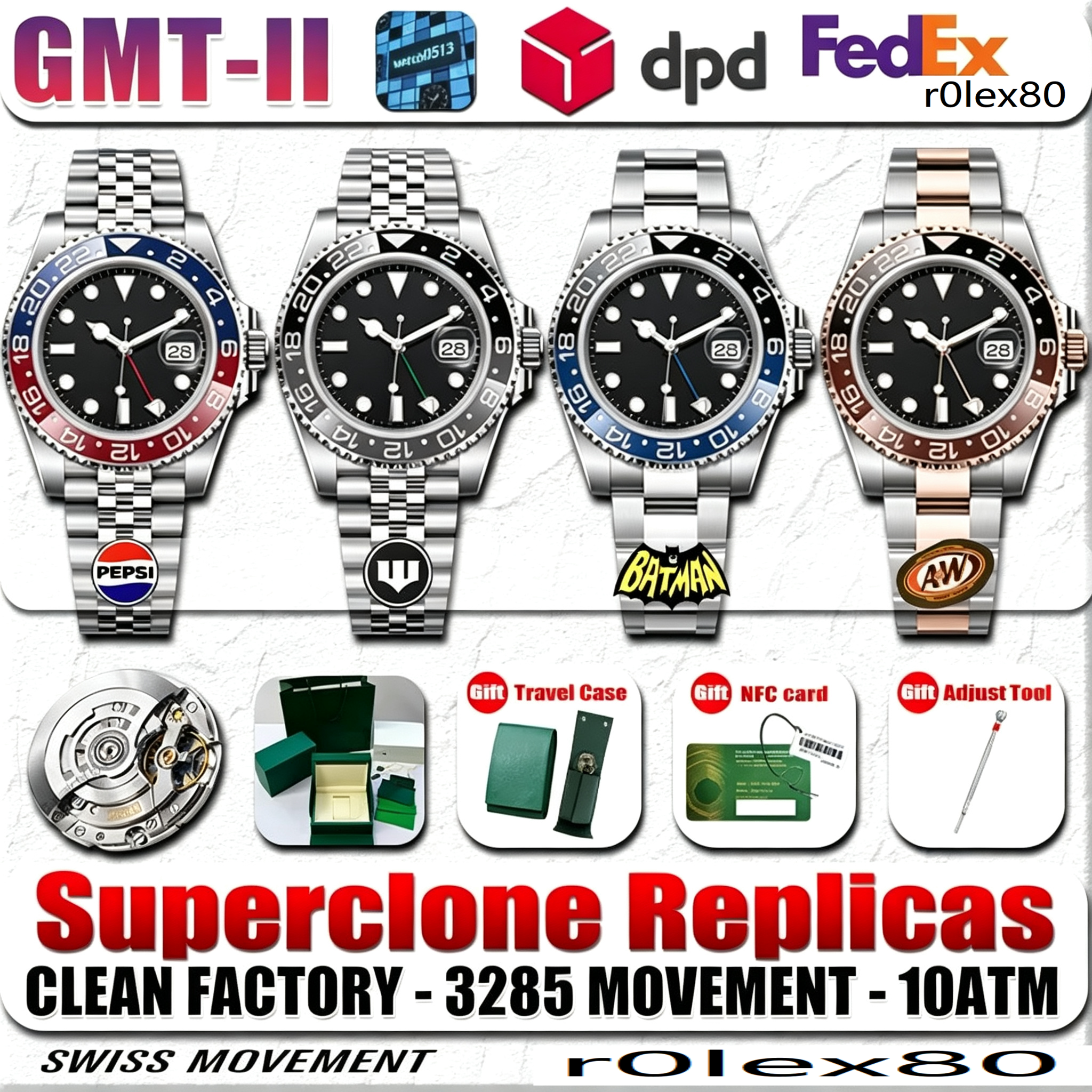 Clean Factory Watches Men Luxury Designer Watches High Quality 40MM 3285 Movement Stainless Steel Ceramic Bezel Sapphire Luminous Waterproof Bruce P