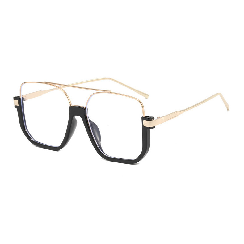 Brand Luxury Designer Sunglasses European And American Cross-Border Double-Bridge Half-Frame For Women, New High-End Korean-Style Large-Frame Sungla