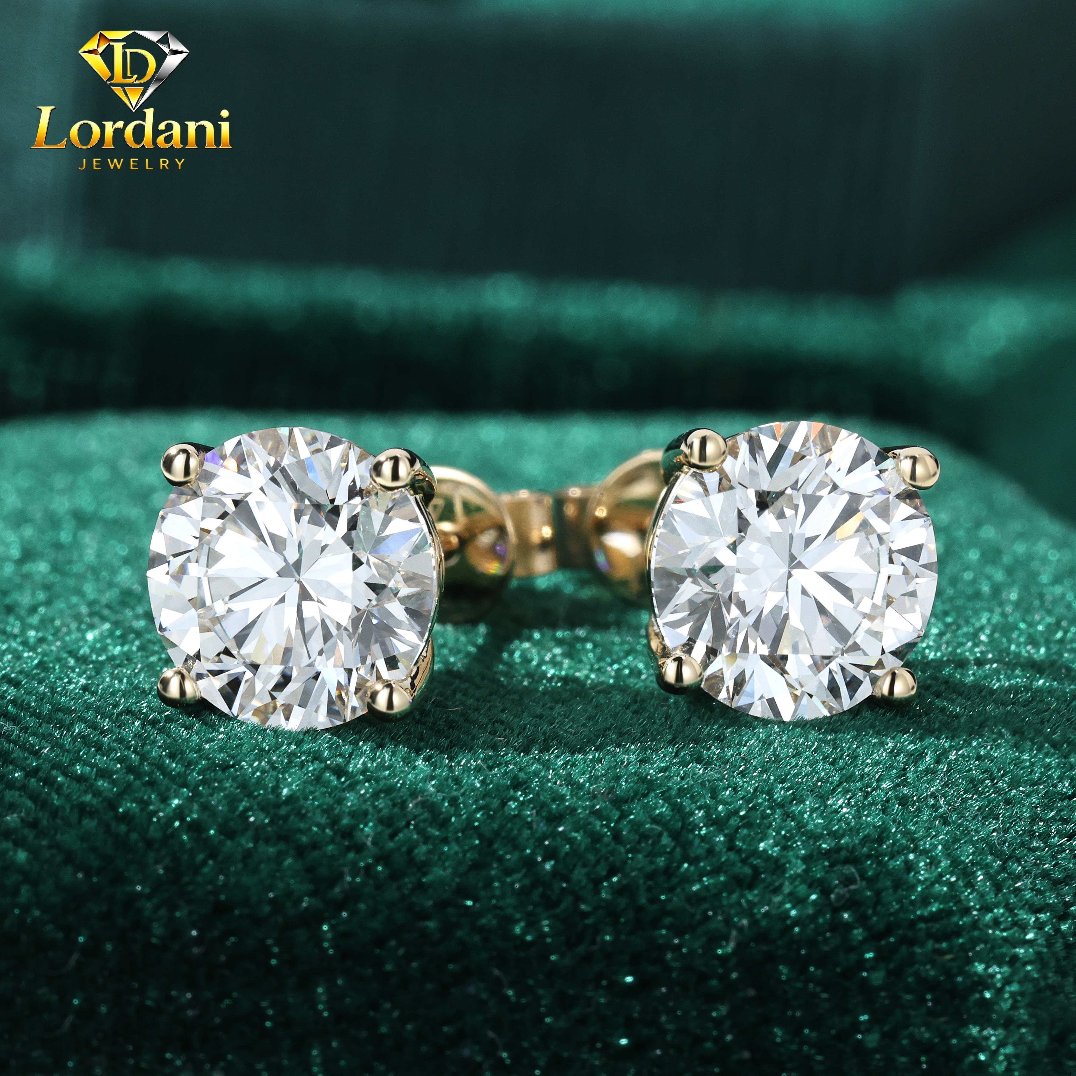 Factory Wholesale Classic 5mm 6.5mm 8mm 9mm Moissanite Diamond Earring Pass Tester 925 Sterling Silver Round Cut Stud Earrings