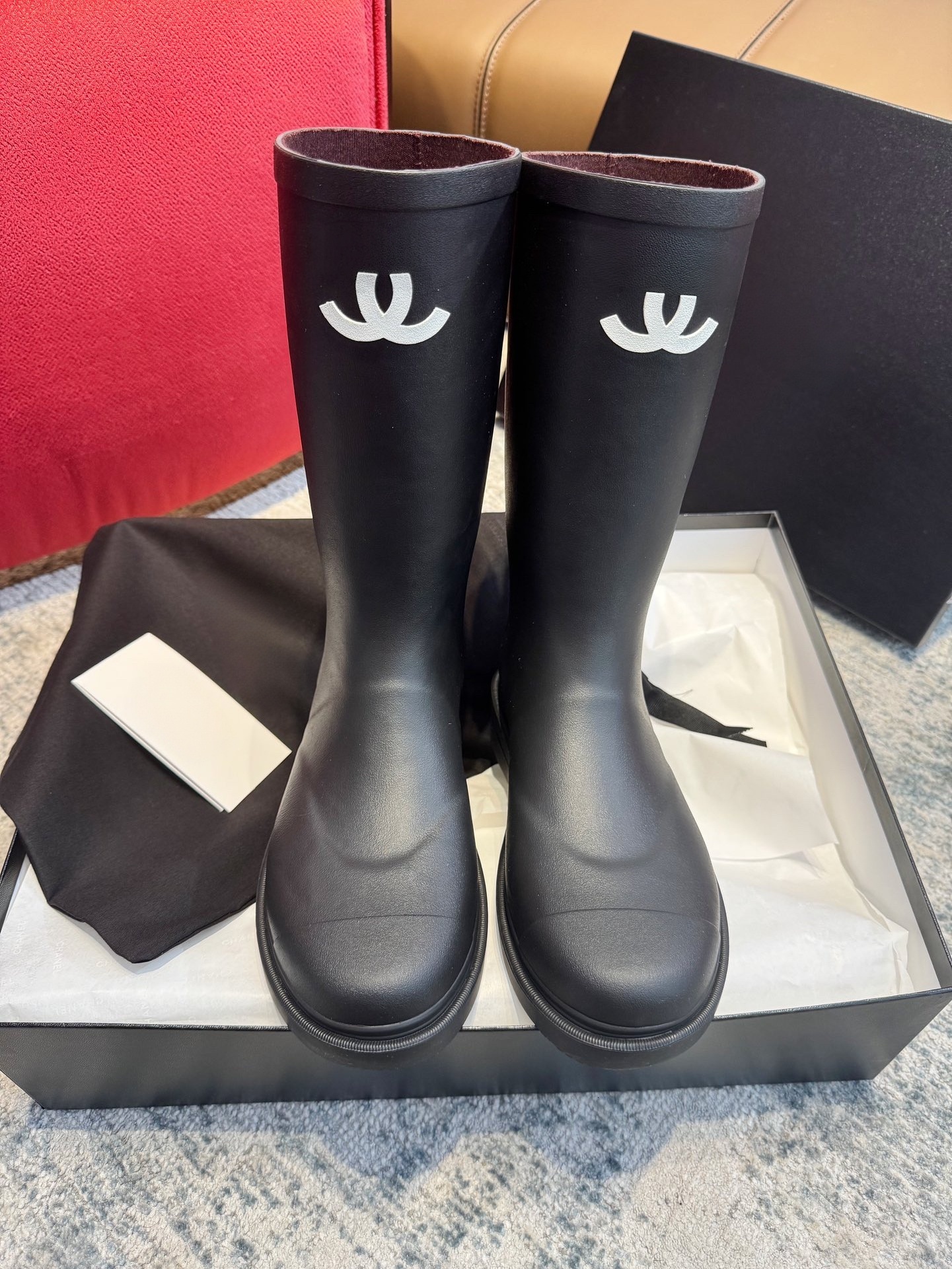 12A top designer rain with heels and thick soles ankle high-quality winter womens rubber boots G220720 upper material