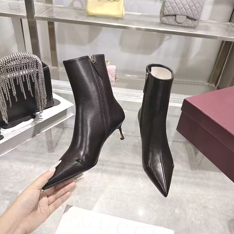 High Quality Women Bombshell Boot Designer Heels Boots Printed Canvas Shoes Pointed Toe Boots Elegant Stiletto Heel Over The Knee Boots Party Dress