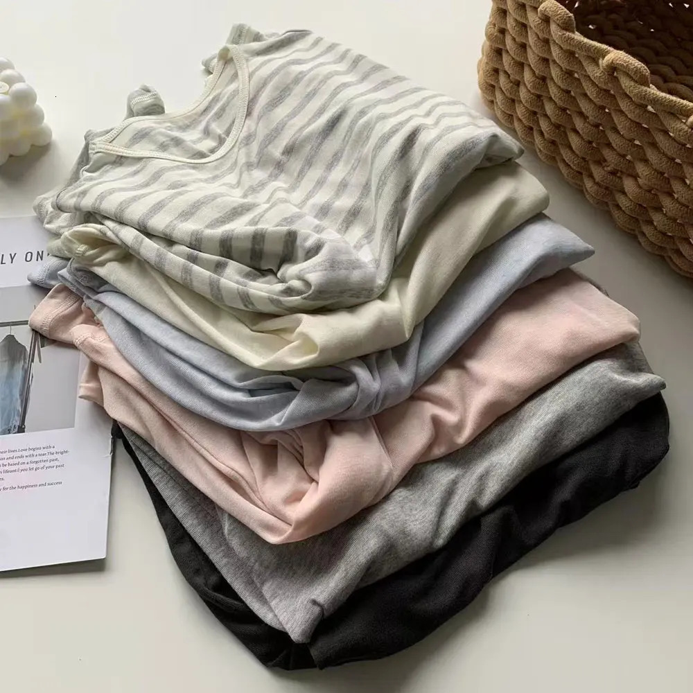 2026 Women Long Sleeve Thin T Shirts ONeck Model Wool Slik Blending Tees Summer Pink Tops For Women Clothes 260924