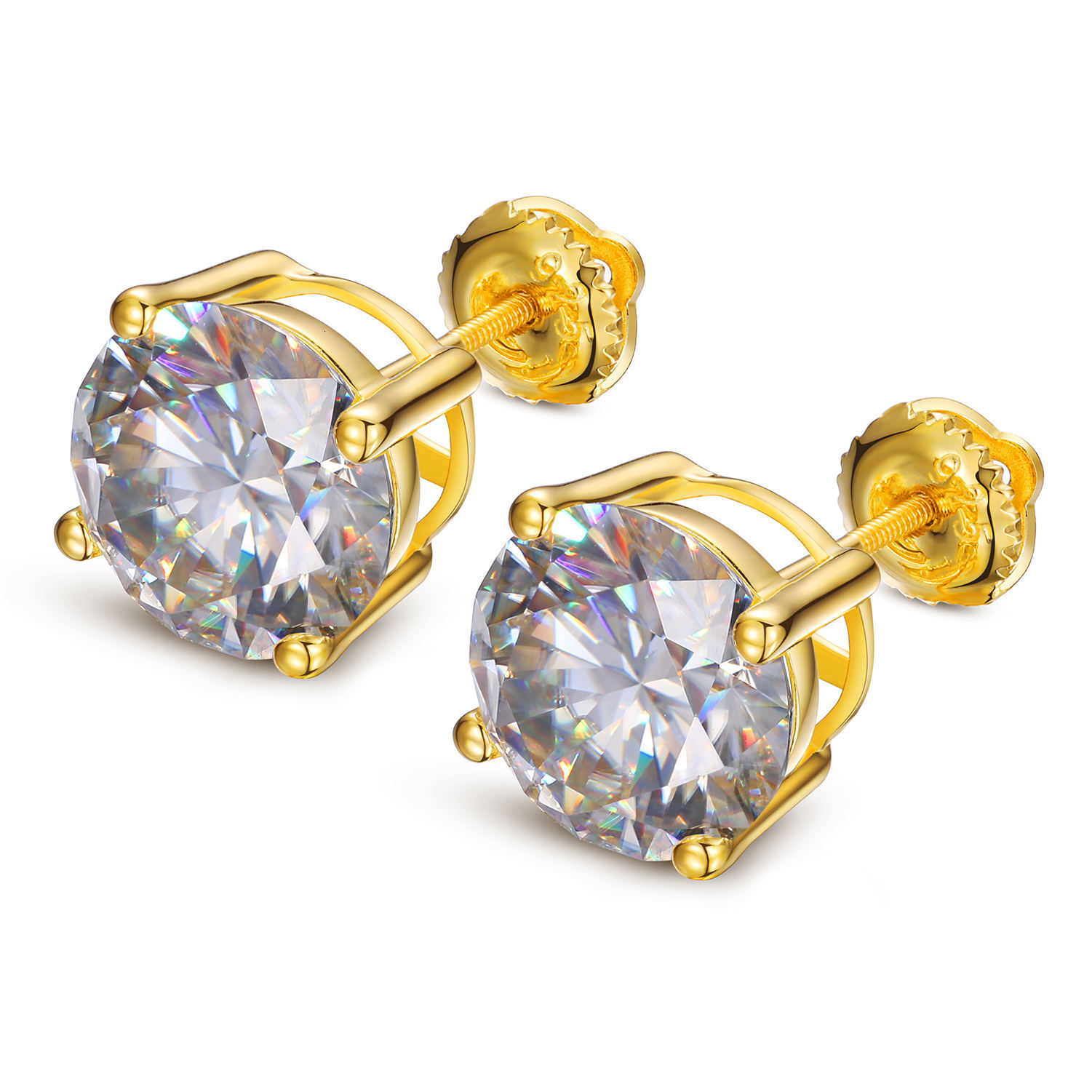 Pass Diamond Tester 4mm-7.5mm 925 Sterling Silver VVS Screw Back Moissanite Knot Earrings CMA Certified Vintage Unisex Luxury