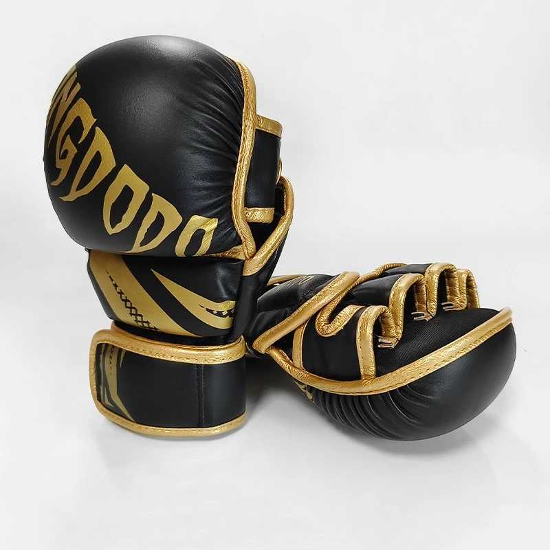Half MMA Protective Finger Gear Boxing Gloves Thickened Professional Muay Thai Sandbag Fighting Training Karate kickboxing Gloves Sanda Unisex N2609