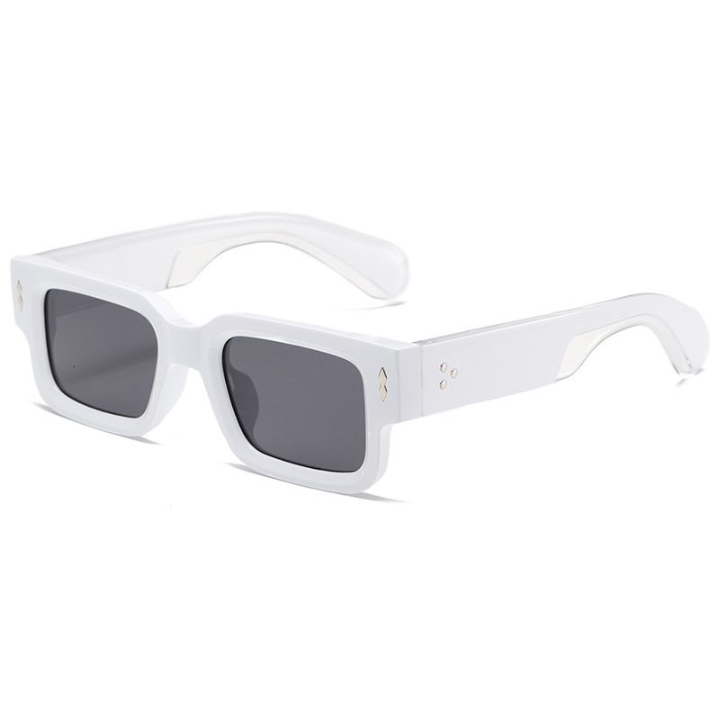 Brand Luxury Designer Sunglasses New Vintage Rivet Square Frame For Men Women, European And American Fashion, UV Protection, Cross-Border Trendy Sun