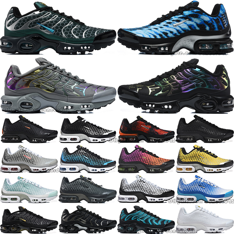 Designer Plus 7 Chaussures de course pour hommes TN Baskets Varsity Maize Université Rouge Triple Noir Crépuscule Huile Slick Hommes Baskets En P