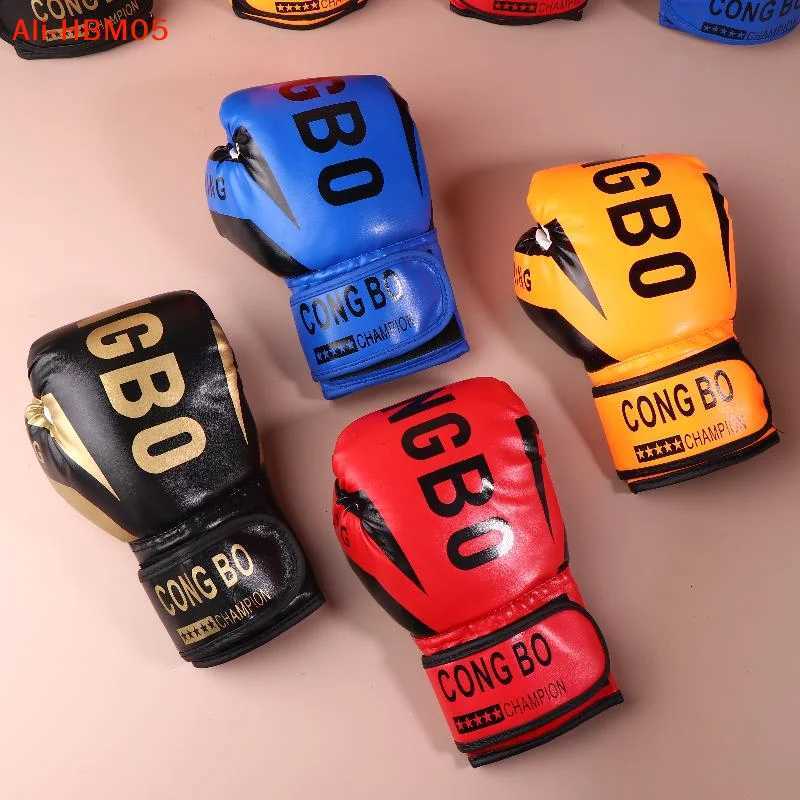 6oz (HB05)Kids Protective Professional Gear Boxing Training Sparring Gloves PU Leather Kids Breathable Muay Thai Punching Karate Training Gloves N26