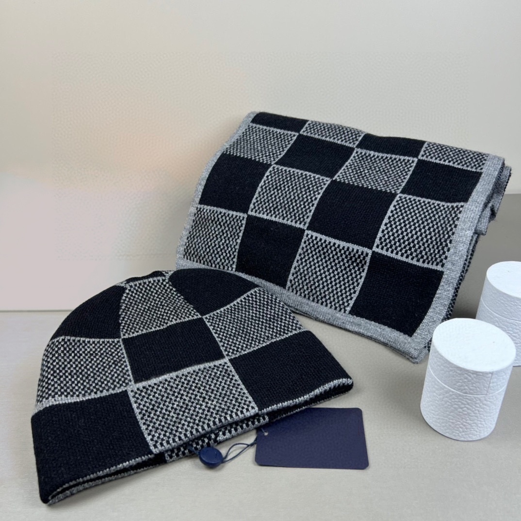 Winter Unisex Designer Hats & Scarves Sets For Womens And Mens Luxury Scraves Knitted Hat Warmth Autumn Gift