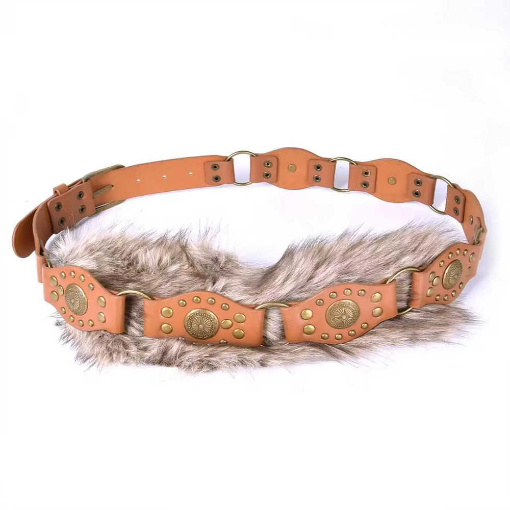 Faux Belts Fur Boho Solid Color Waist Belt Y2K Vintage Furry Waist Cincher Sexy Accessory To Pair With Coats and Jeans J260923