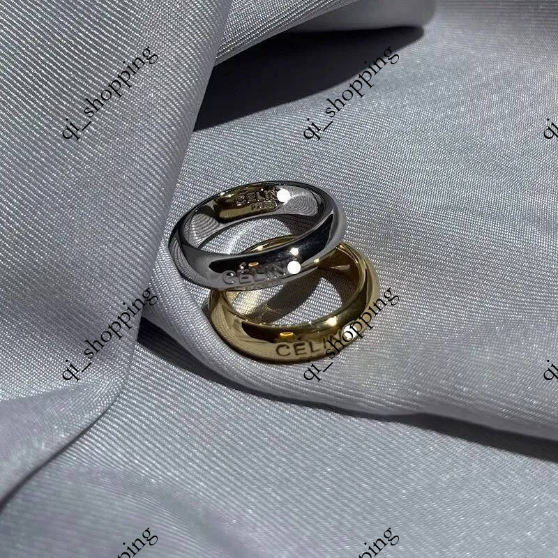 Letter engrave paris 18K Designer Gold Ring Titanium Steel Silver Classic Fashion Never Fade Band rings Luxury Gift Wedding Couple Love Rings Plus S