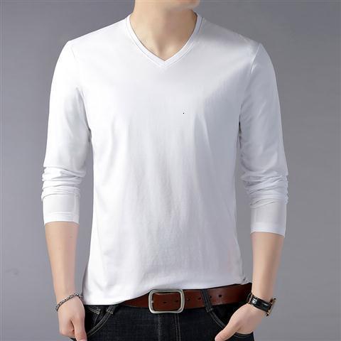 Men's long-sleeved T-shirt, summer thin top, cool and breathable, V-neck, quick-drying, loose-fitting sweatshirt, wholesale
