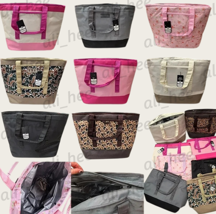 E7178 35L diviseurs internes pêche Camping sacs à déjeuner sacs fourre-tout rose transporter toutes les boîtes de pique-nique fourre-tout de plag
