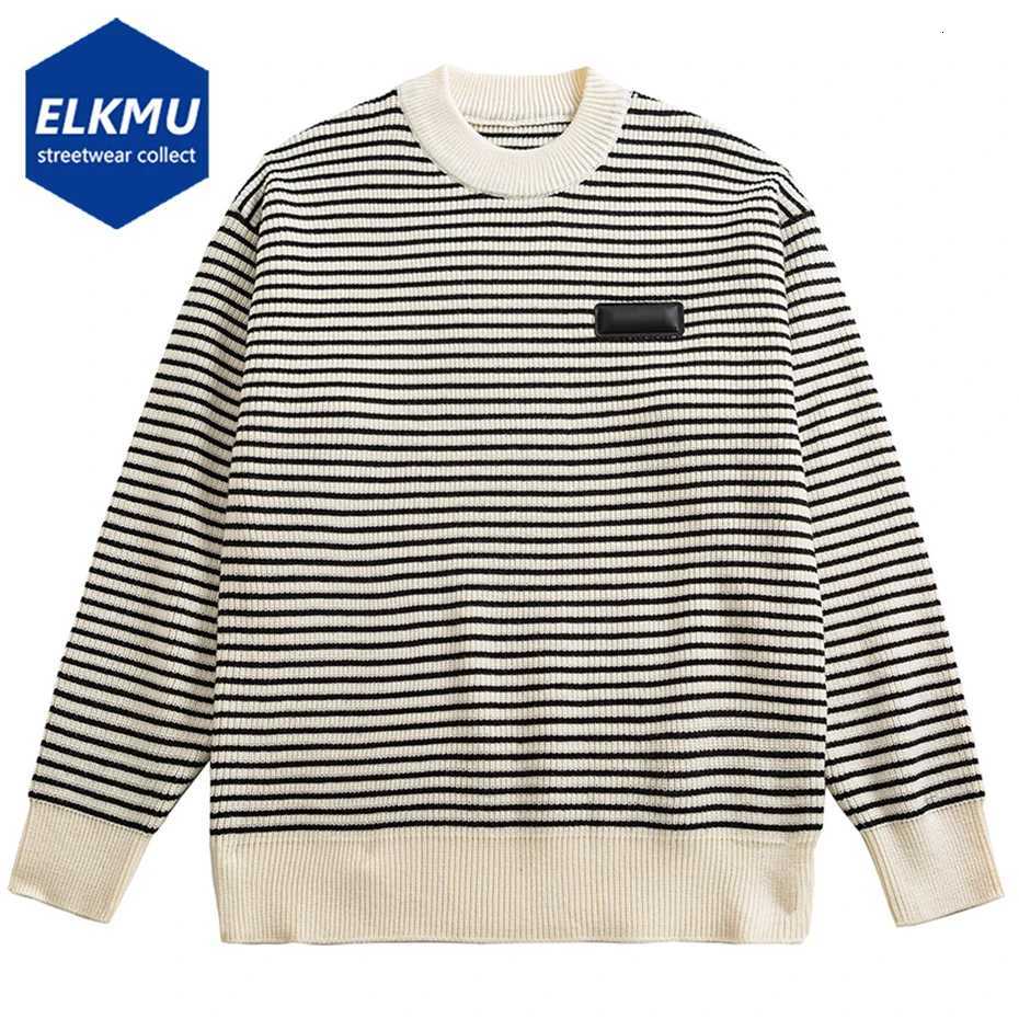 Sweaters Vintage Men's Striped Sweater Men Streetwear Harajuku Oversized Sweaters Knit Pullover Jumper Unisex Loose Y2K Sweater Knitwear C26092