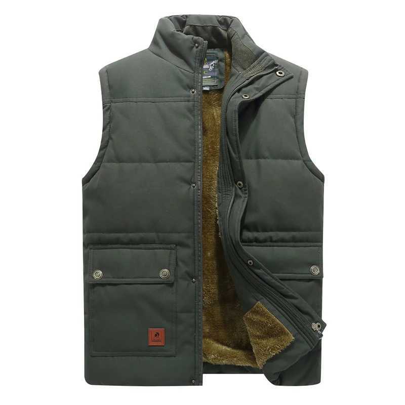 Men's Hoodies Outdoor Sleeveless Jackets Coat Fur Fashion Plus Size Male Warm Waistcoat Fleece Vest Men Brand Clothing Winter Vest Sleeveless J