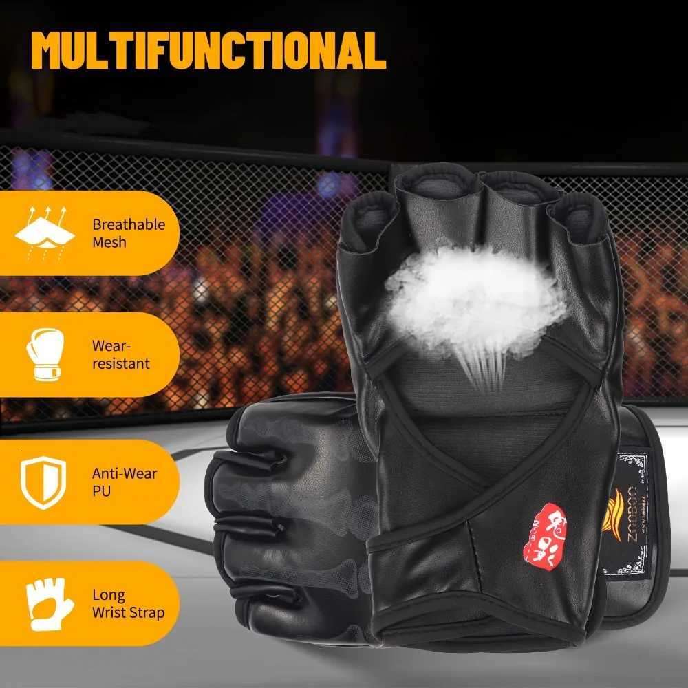 Gloves MMA Protective Half-Finger Gear for Men/Women for UFC Boxing Training Muay Thai Sparring Punching Bag Sanda Professional Fighting Mitts N2609