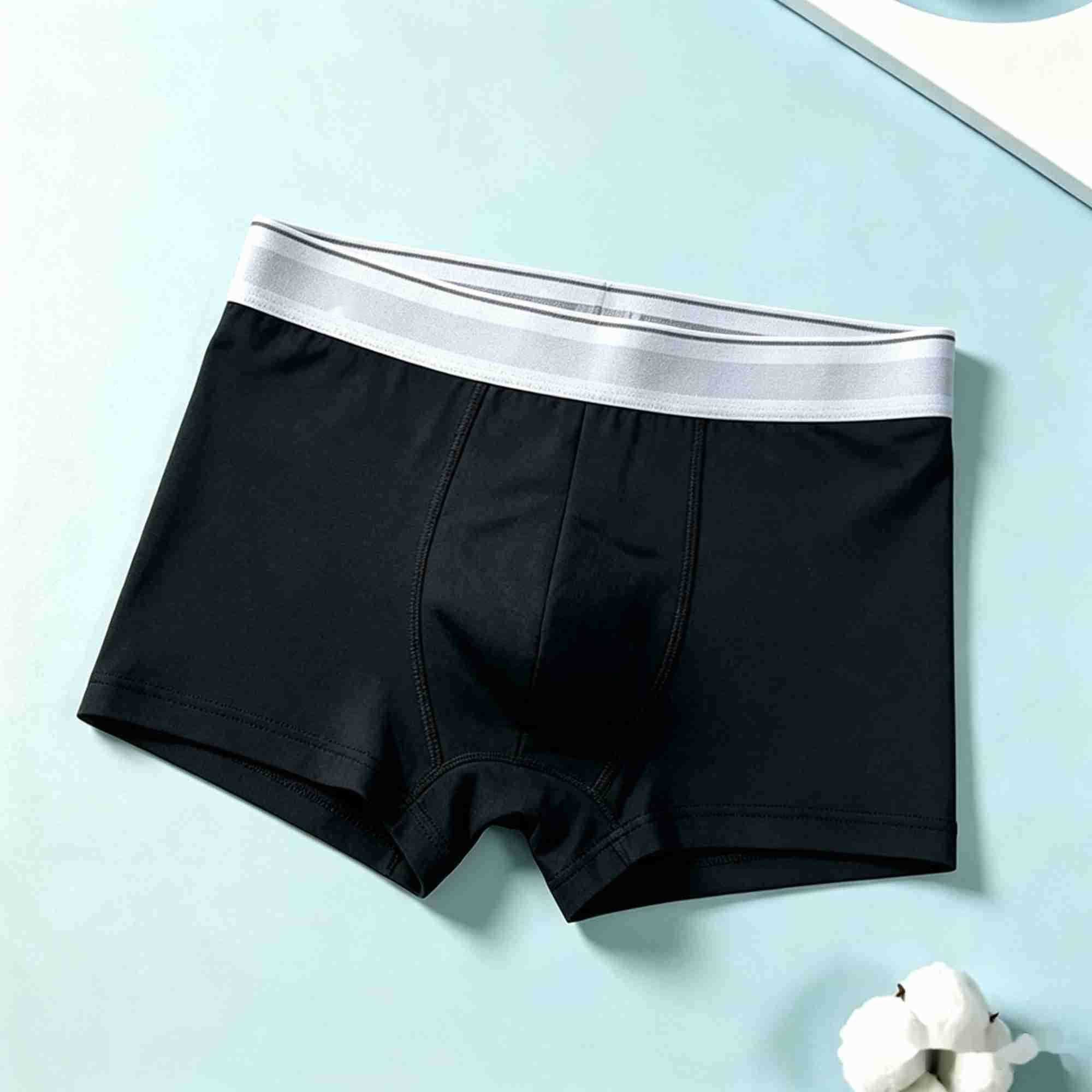 New Mens Pure Cotton Man Underwear Teen Pure Cotton Boxer Briefs Breathable Lightweight Shorts