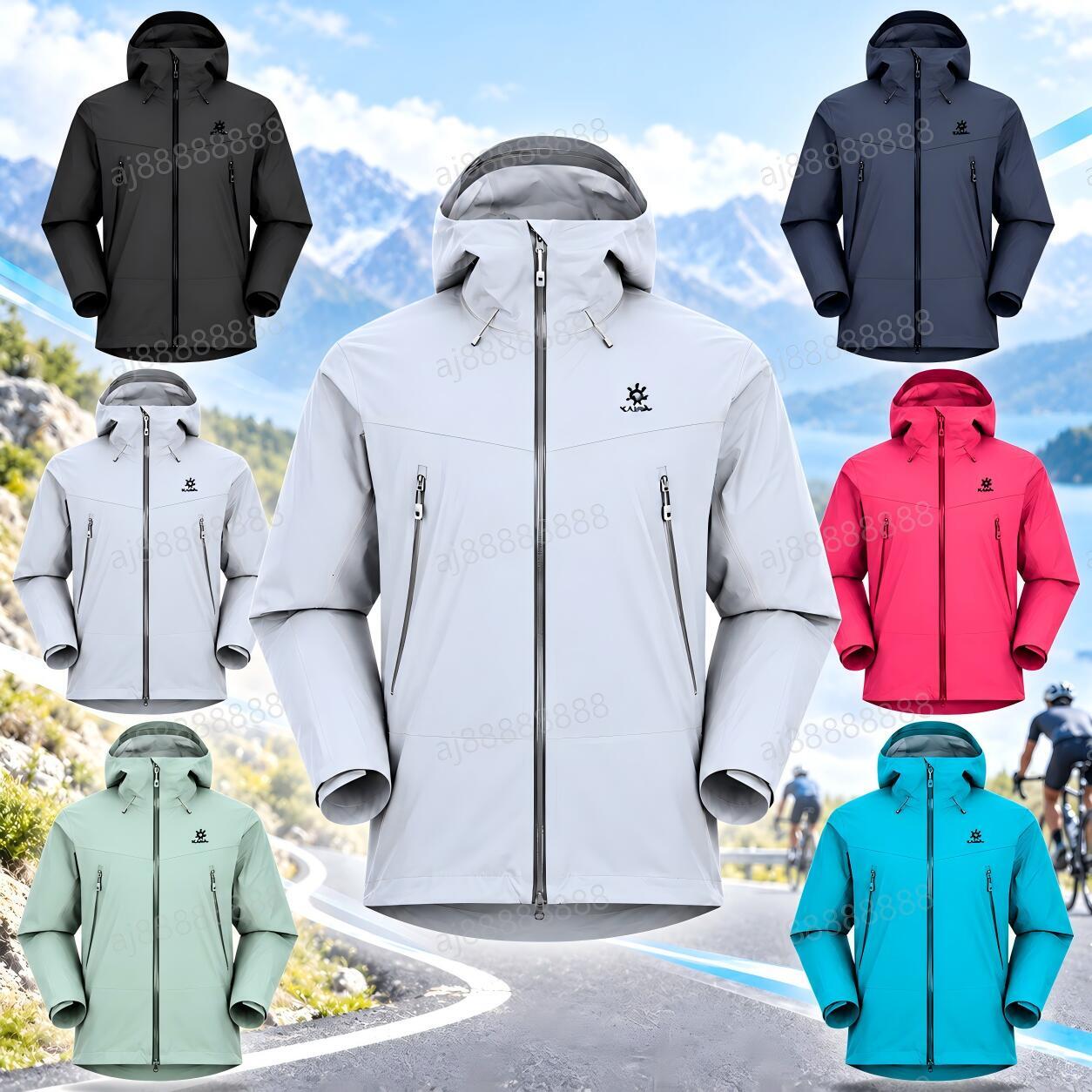 KailasiyUnisex Waterproof Windproof Cycling Jacket Lightweight Breathable Hooded Bike Jacket for Outdoor Riding