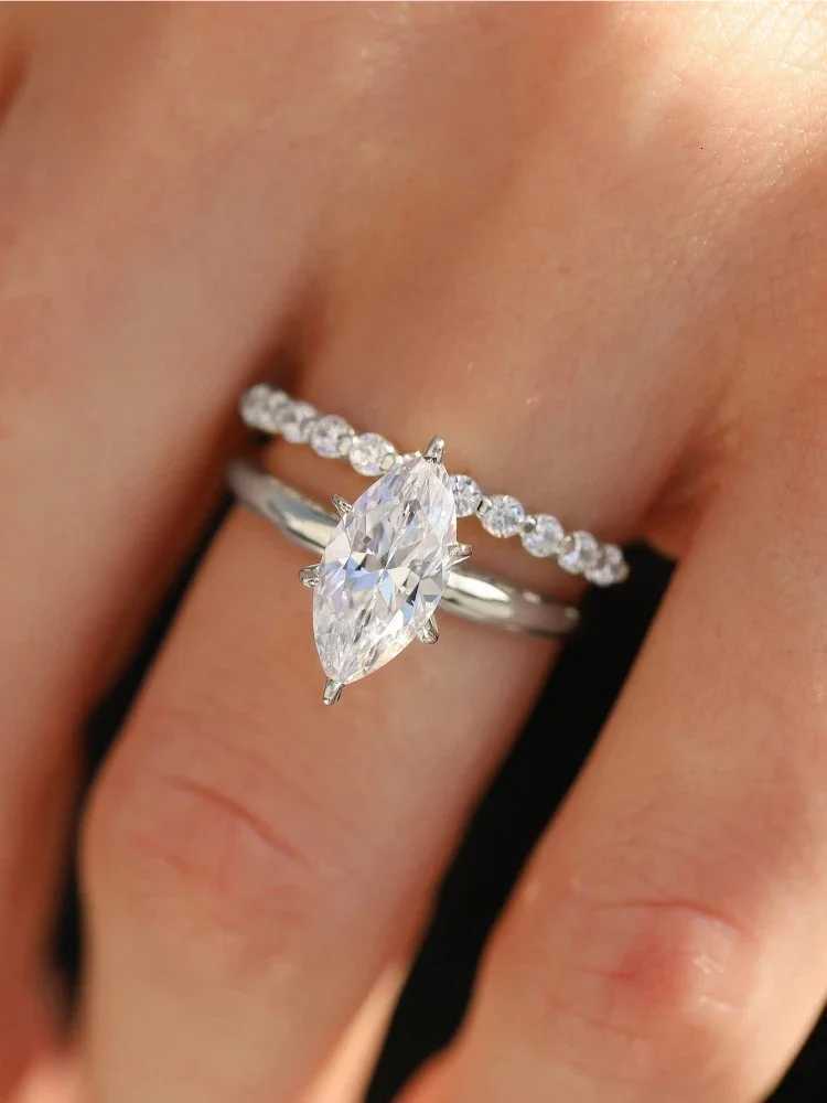 Sterling Band Rings Silver 925 Classic Gorgeous Sparkling Zircon Ring For Women Engagement Wedding Luxury Fashion High Quality Fine Jewelry N260924