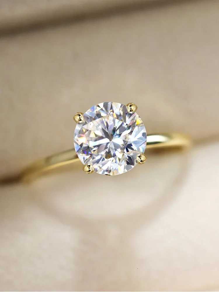 Sterling 925 Band Silver Rings 1-3 Carats Gorgeous Fashion Round Zircon Ring For Women Match Daily Outfits Luxury High Quality Fine Jewelry N260924