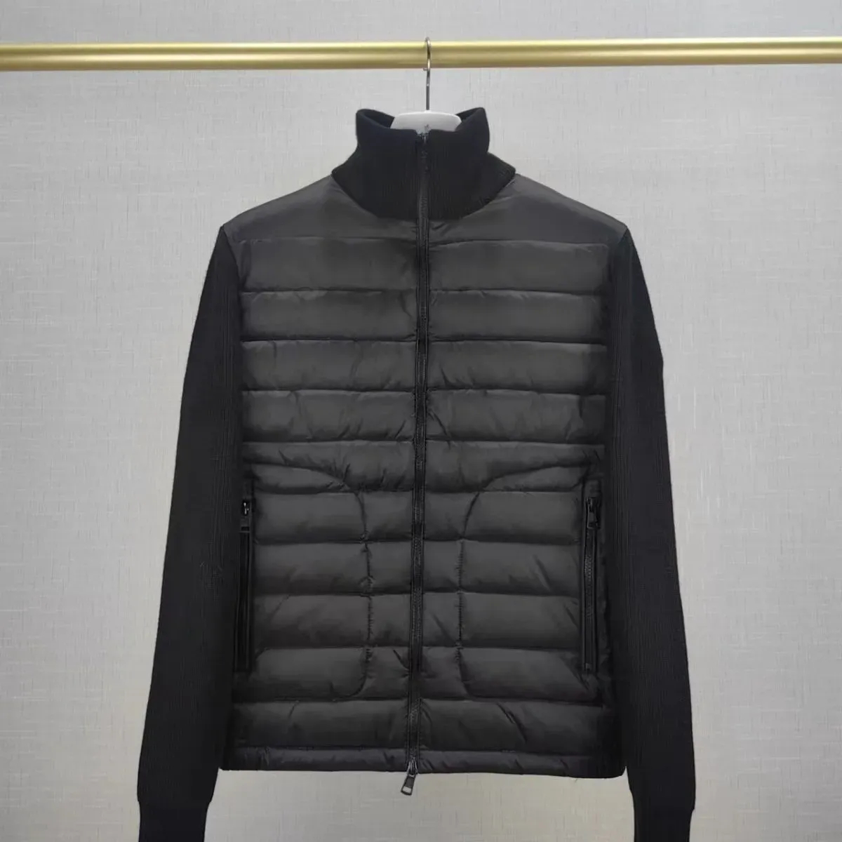 down jacket mens puffer winter designer doudoune Jacket Hooded knitted splicing sweater lightweight Fluffy womens Coat Sweater High Quality 2XL Q261