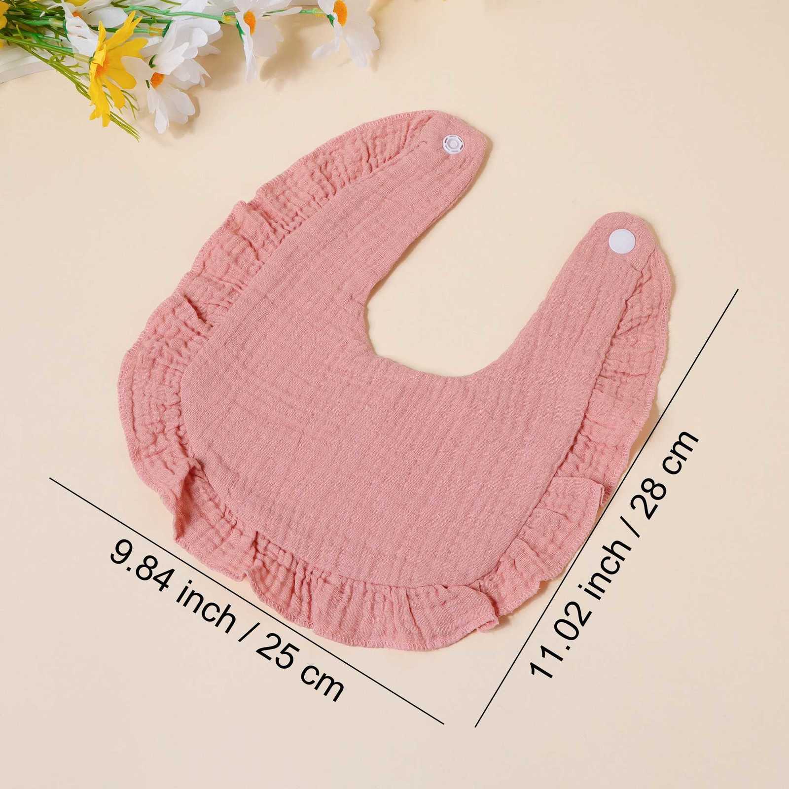 Children Bibs Burp Cloths 4pcs/set Bib Set Cotton Muslin Toddler Baby Comfort Sva Color Dorp Shape Towel Solid With Button Kid BibsW260923
