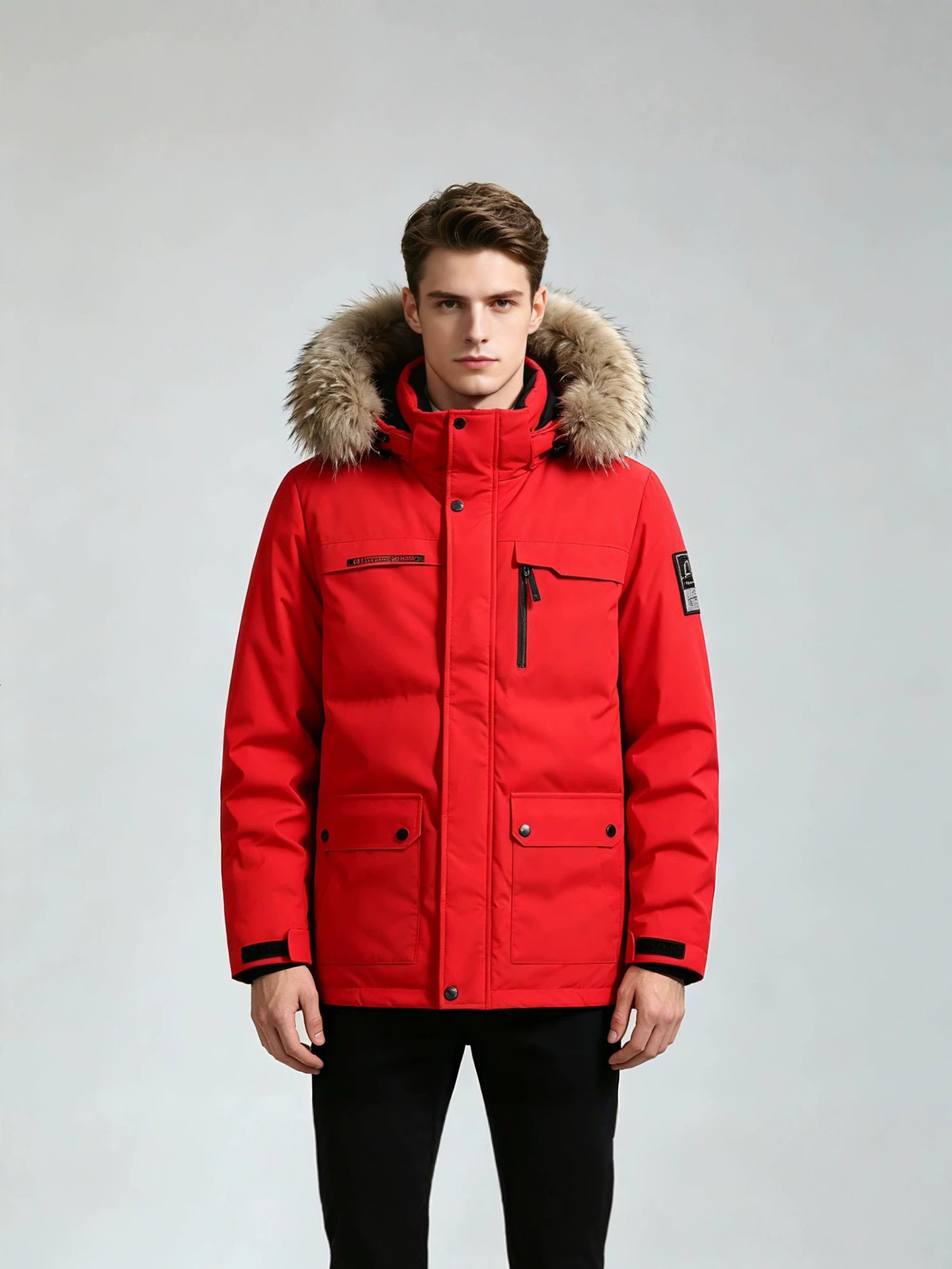 Men's New Mid Length Down Jacket Winter Outdoor Warm Top Wind Resistant Stylish Outerwear For Young Men Daily Wear Commute Hiking Shopping And