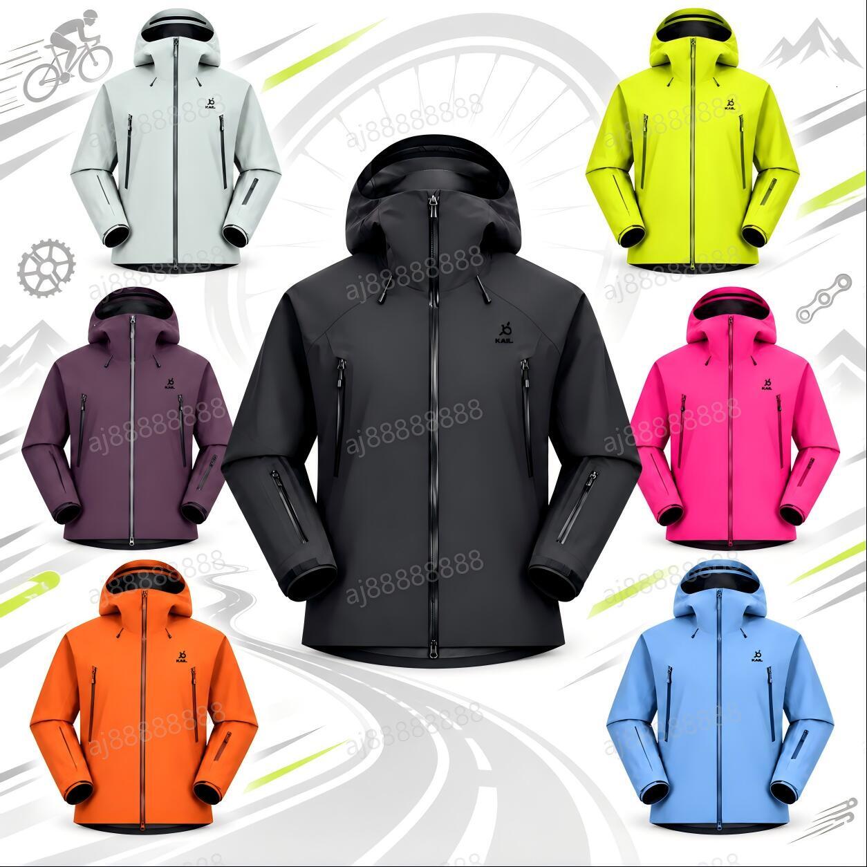 Kailasiy Unisex Cycling Jacket Waterproof Windproof Hooded Lightweight Breathable Bike Riding Outdoor Shell Jacket