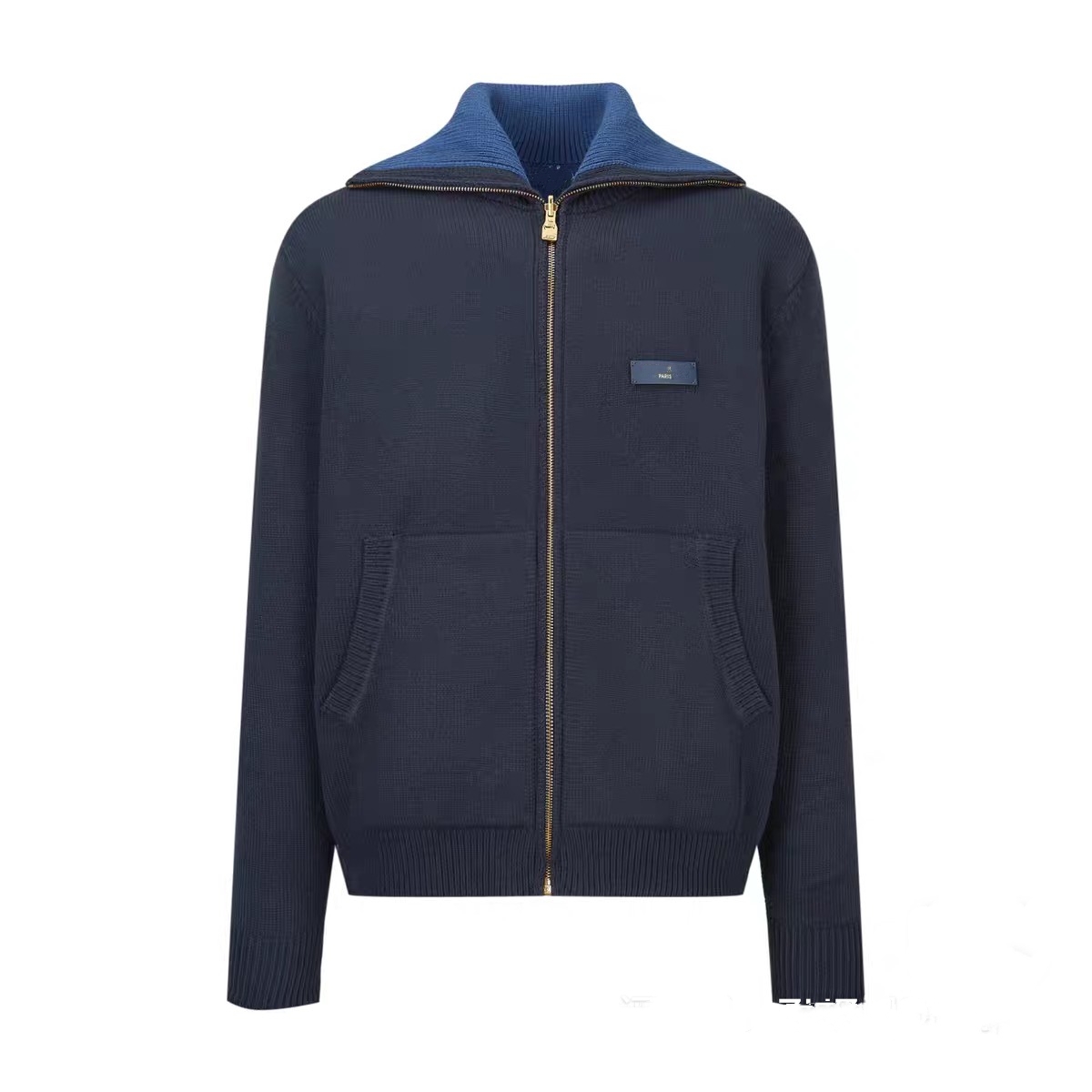 2026 Fall Designer Reversible Jacquard Knit Zip Up Jacket Men Women High Collar Full Zip Cardigan Coat Luxury Pattern Knitted Outerwear Casual Warm