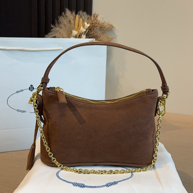 Luxury Bag Shoulder Bag Designer Half Moon Crossbody Bags Designer Handbag Womens Leather Underarm Cross Body Originals Chain suede leather bag