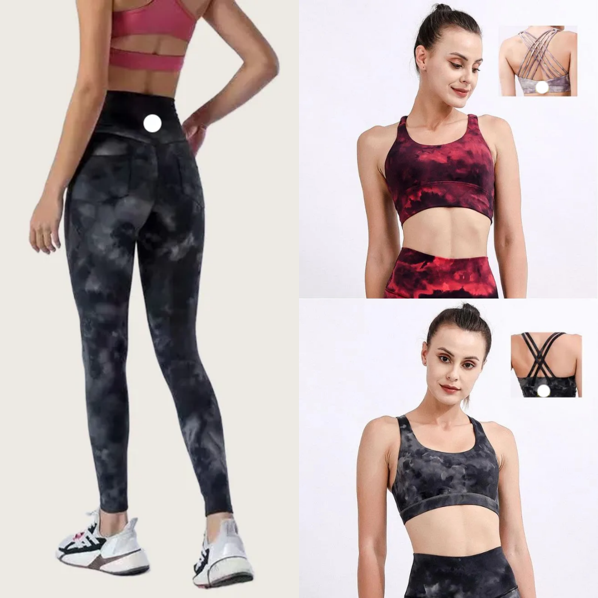 Women Yoga Bra align tank leggings Tie-dye Solid Color Slim Fit Sports Bra Fitness Vest Sexy Underwear with Removable Chest Pads Soft Brassiere