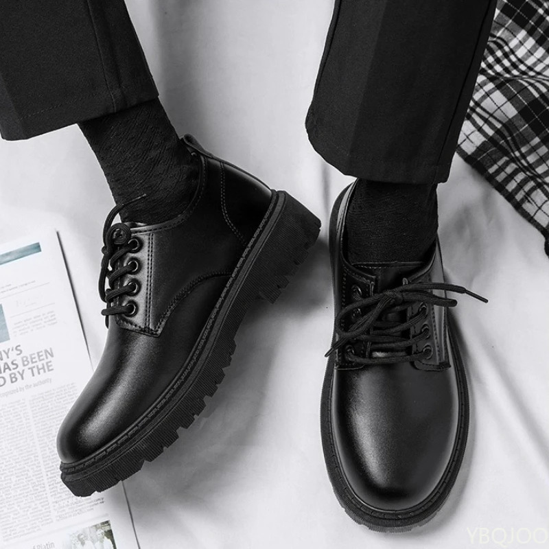Spring Autumn Men's Business Dress Shoes Black Casual Simple Comfortable Anti slip Wear resistant Round Head Men's Shoes 260922
