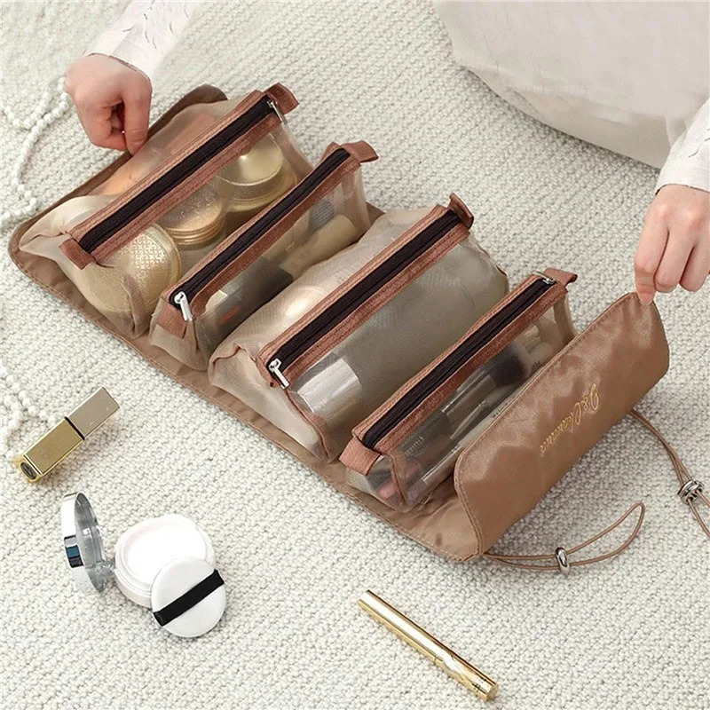 Detachable Cosmetic Bag Portable Large Capacity 4 in 1 Makeup Bags Portable Folding Travel Cosmetics Storage Toiletry Bag260918