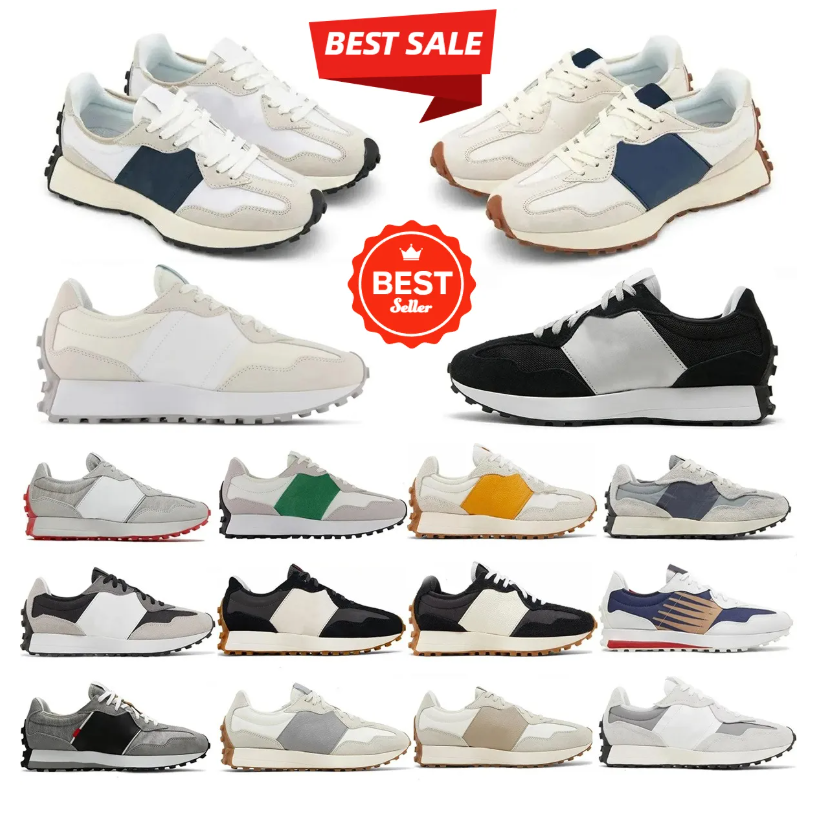 New 327 Running Shoes For Mens Womens Designer Athletic Trainers Leopard Sea Salt Suede Oxford Beige Black White Grey Outdoors Sports Gym Sneakers 8
