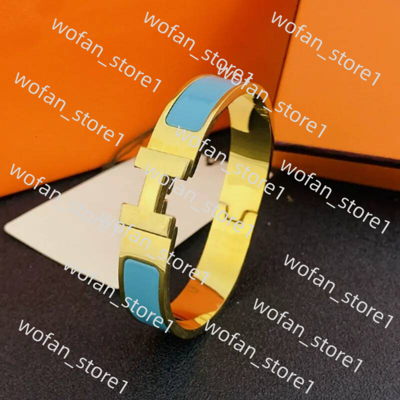 Designer Light Luxury Classic Buckle Enamel Wide H Letter Clasp Available In Multiple Colors Everyday Versatile Couple Style Bracelet 6B7