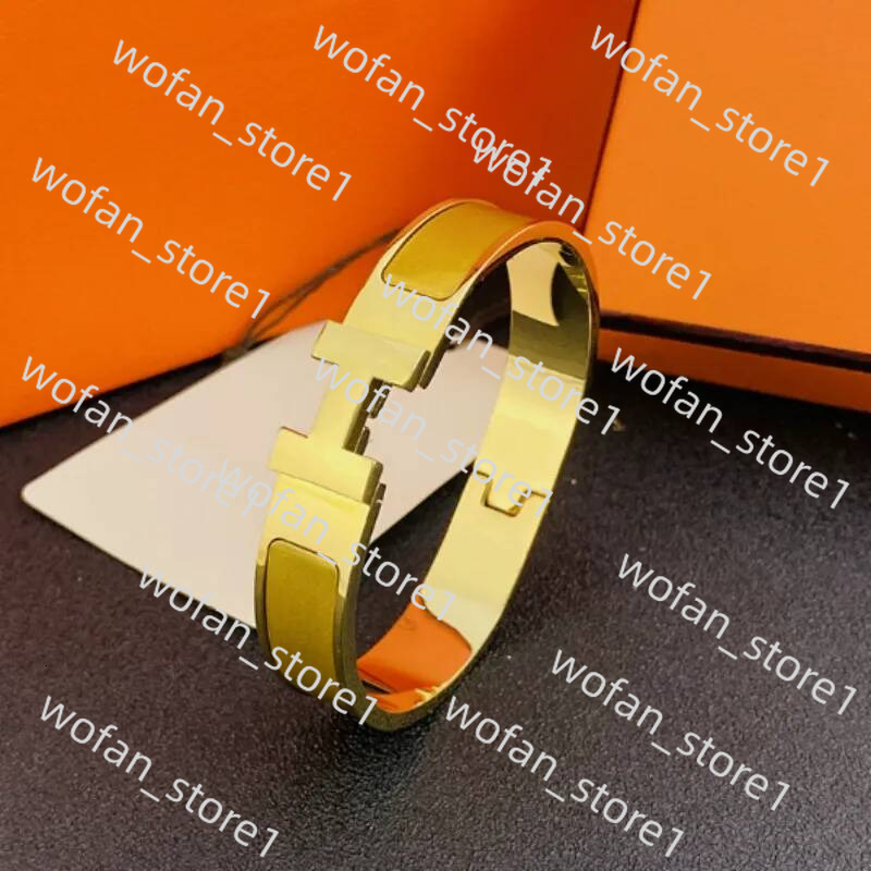 Designer Light Luxury Classic Buckle Enamel Wide H Letter Clasp Available In Multiple Colors Everyday Versatile Couple Style Bracelet 339