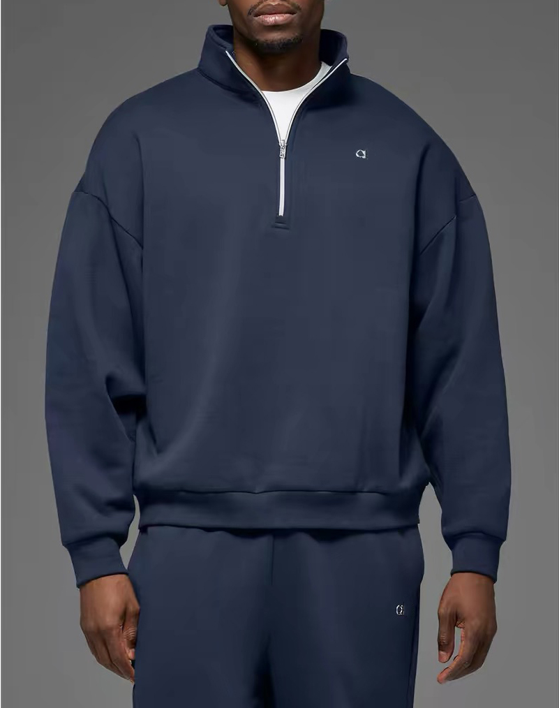 Yoga Quarter Zip Hoodie Jacket Set Crew Neck Pullover T-shirts Accolade Sweatshirt 3D Loose Wide Leg Sweatpants Mens Unisex Casual Sportswear Tops
