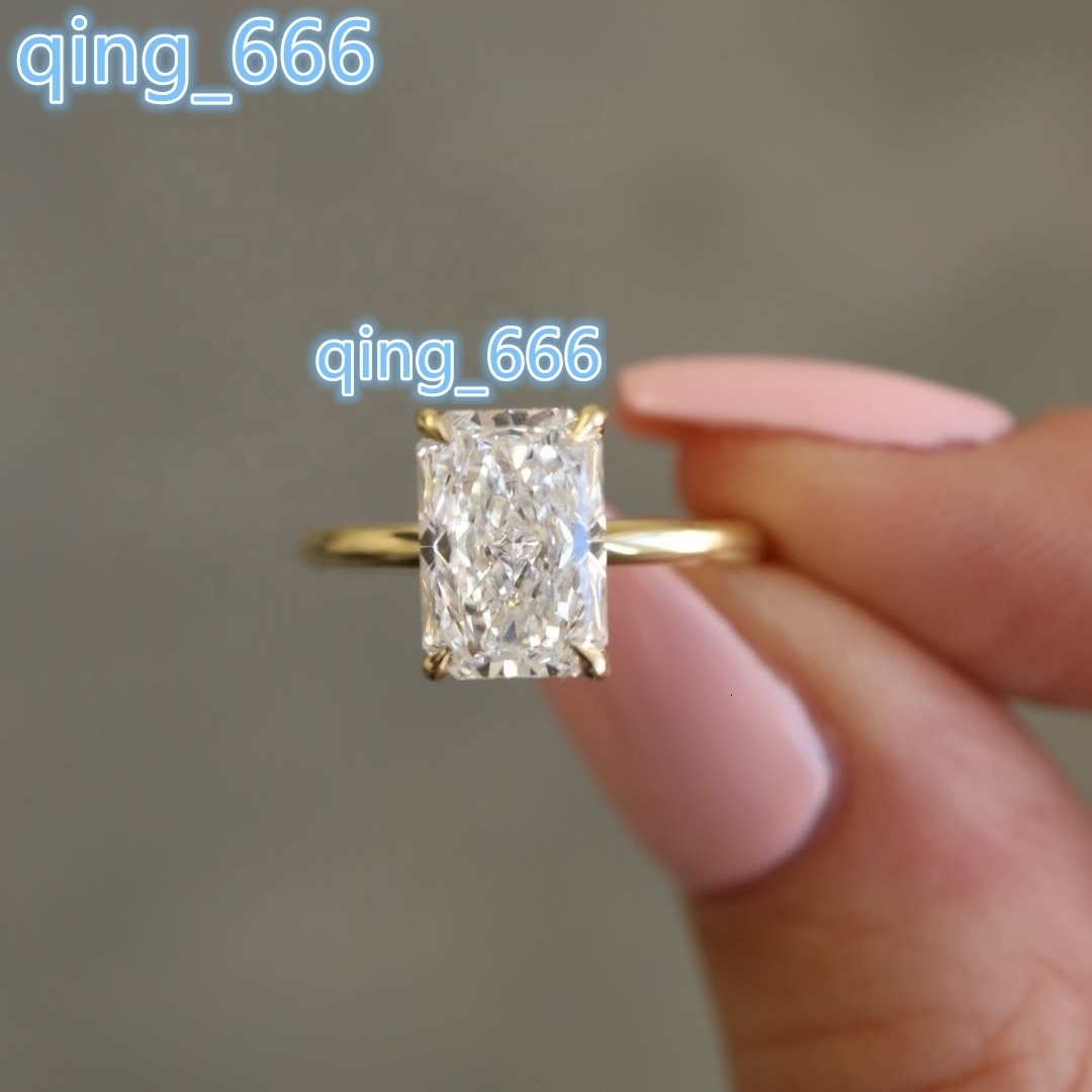 VVS1 Mossanite 18k Gold 2ct Round Radiant Oval Pear Cut Prong Set Solitary GRA Moissanite Engagement Ring