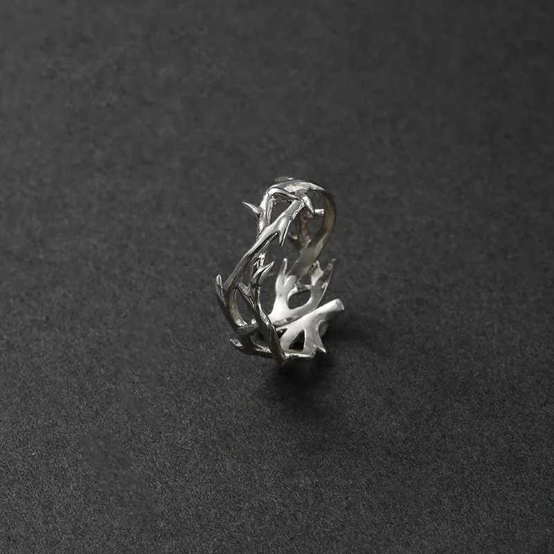 Irregular Punk Band Couple Rings Rings Retro Hip-hop Personality Adjustable Finger Ring for Men Women Lovers Fashion Jewelry Gifts N260924