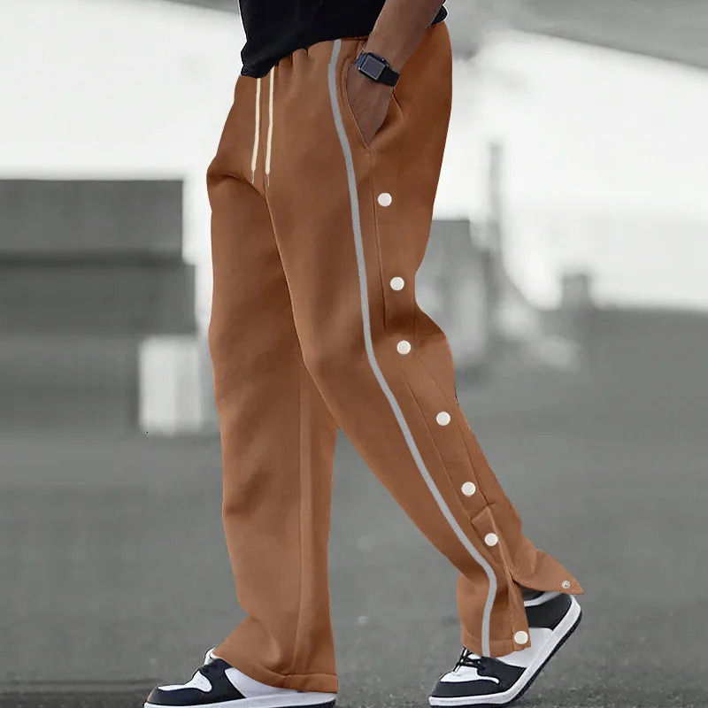 Spring and Autumn Jacquard Long Pants Single breasted Patchwork Loose Large Casual Pants Versatile Sanitary Pants 260922