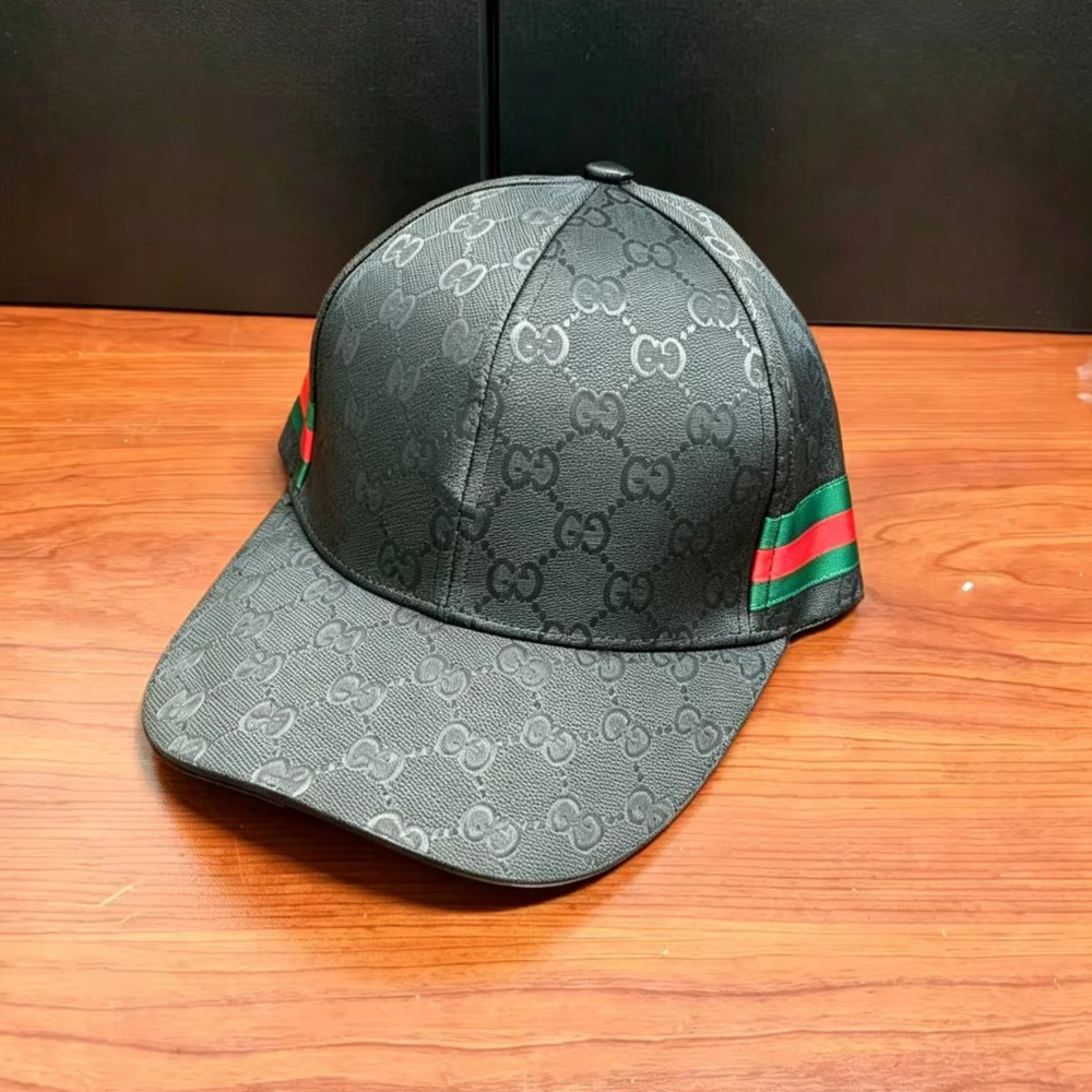 High-quality curved eave jacquard GG letter baseball cap with brim, high-end ready-to-wear version for both men and women, sun protection and shadin