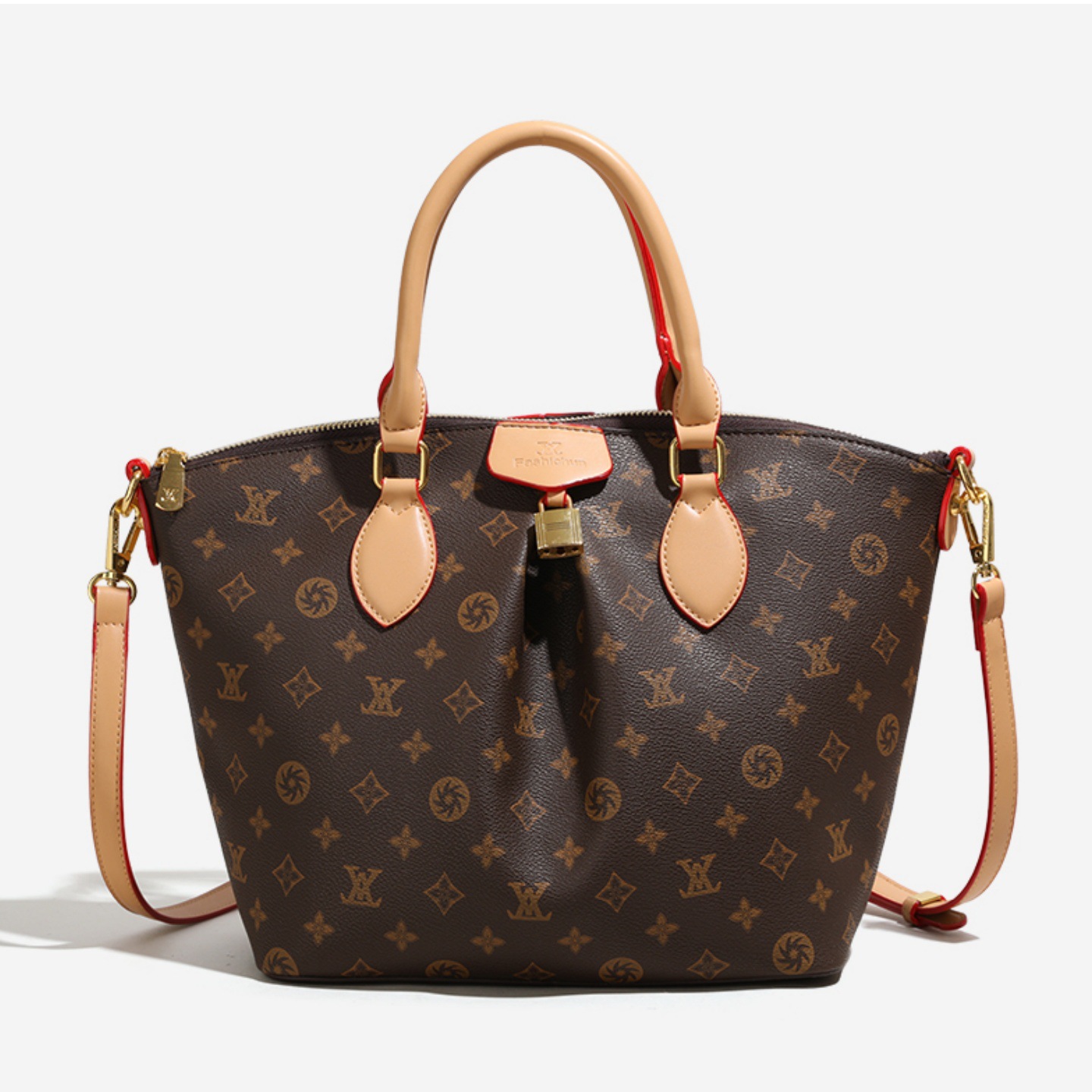 Free Shipping Worldwide luxury Women Lightweight Commuter Handbag Solid Color Top Handle Bag Multi Pocket Shoulder Purse for Office new