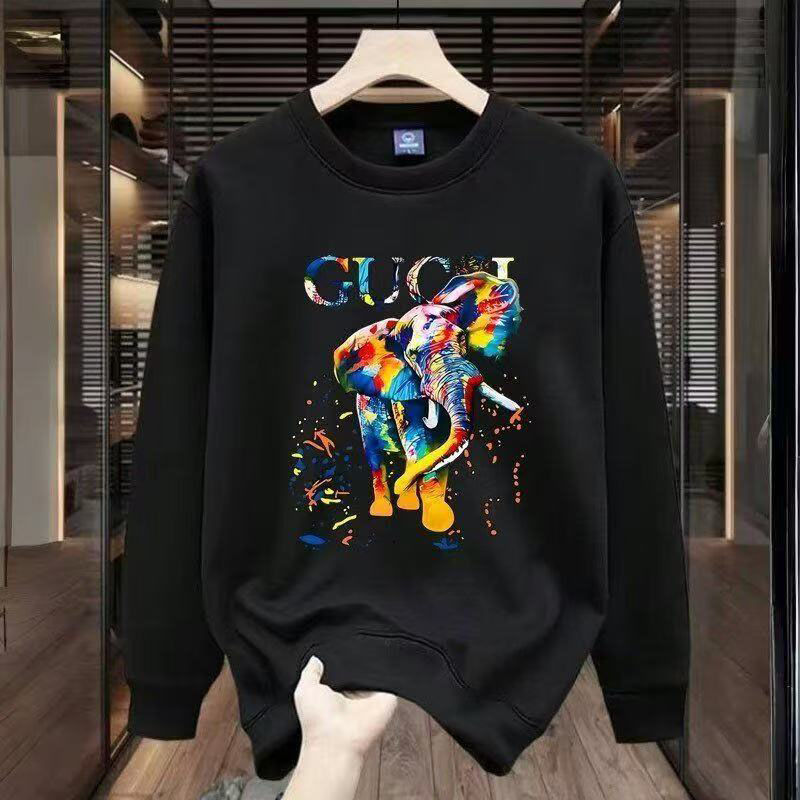Autumn/Winter Men's New European Light Luxurious Hoodie, Fashionable Couple's Round Neck Long Sleeve Printed Casual Trendy Hoodie99