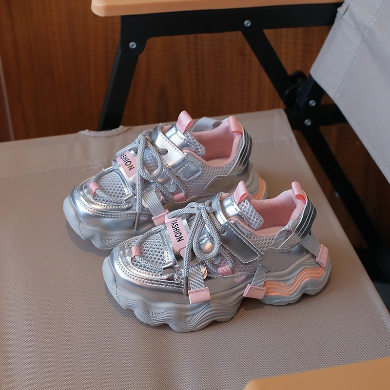 2026 Children Casual Shoes for Girls Spring Fashion Korean Style Soft Bottom Anti-slippery Versatile Outside Trendy Sneakers 260922