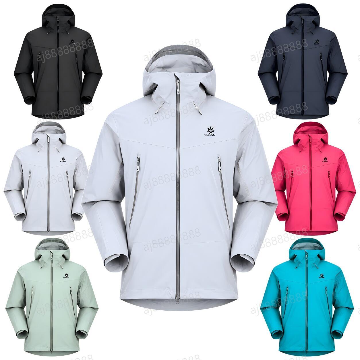 Kailasiy Unisex Waterproof Windproof Hooded Outdoor Jacket Lightweight Breathable Hiking Shell Jacket