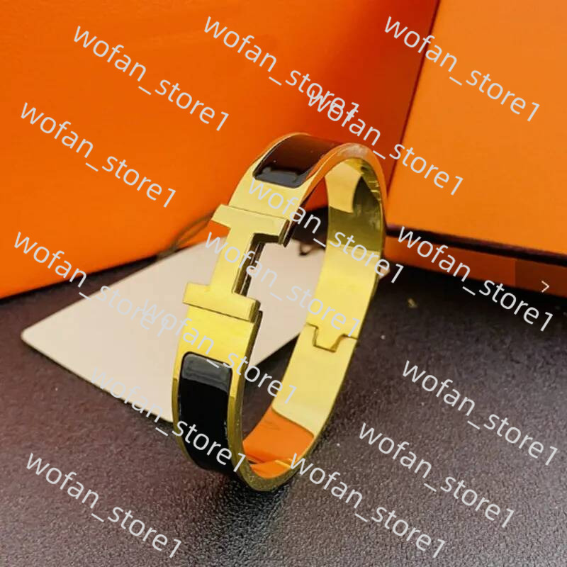 Designer Light Luxury Classic Buckle Enamel Wide H Letter Clasp Available In Multiple Colors Everyday Versatile Couple Style Bracelet 554