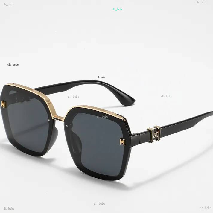 Designer Women's Luxury New Phnom Penh Letter Large Frame Polarized Sunglasses Anti Glare Travel Cycling Sunscreen Trendy Outdoor Glasses